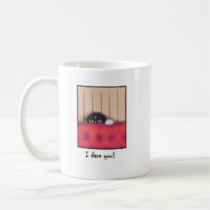 Caneca De Café Ouso-te, gatinha, por pessoas esquerdas