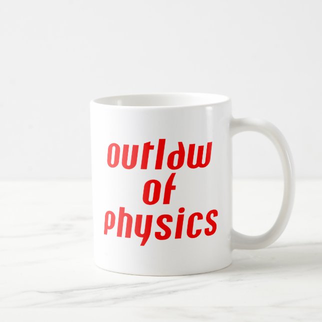 Caneca De Café Outlaw of Physics - Vermelho (Direita)