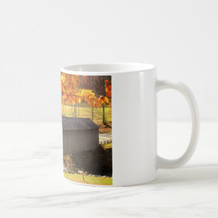 Caneca De Café Outono da ponte coberta de Guilford Vermont
