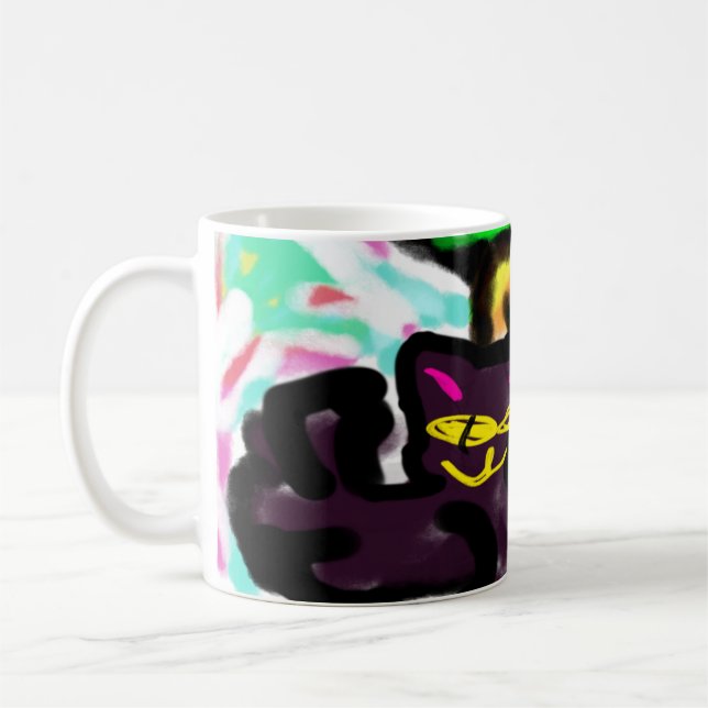 Caneca De Café Outono de gatinhos Negros (Esquerda)