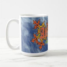 Caneca De Café Outono em Adirondacks New York Blue Sky Bckgrd