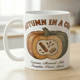 Caneca De Café Outono em um Latte de Outono Ingredientes