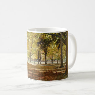 Caneca De Café Outono no parque estilizado