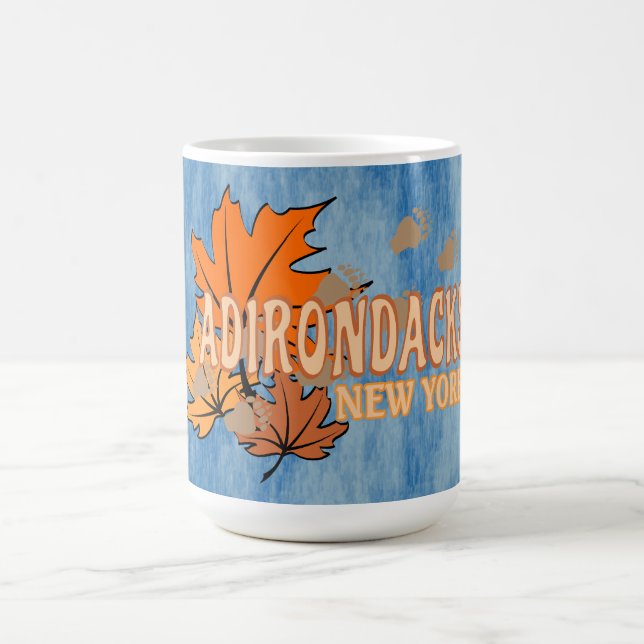 Caneca De Café Outono Nos Adirondacks com Folhas de Queda Urso Tr (Centro)