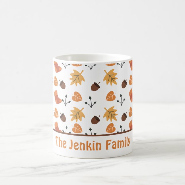 Caneca de Café Outono Personalizada (Centro)