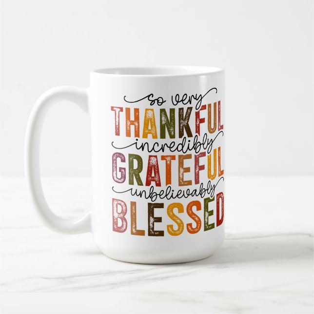 Caneca De Café Outono Tão Grato (Esquerda)