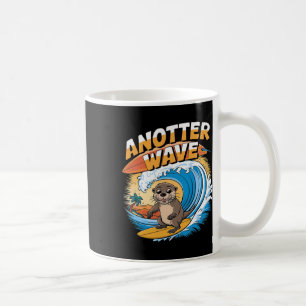 Caneca De Café Outra Onda - Piada Divertida de Surf Otter Surfist