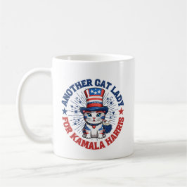 Caneca De Café Outra Senhora de Gato para Kamala Harris