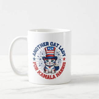 Caneca De Café Outra Senhora de Gato para Kamala Harris