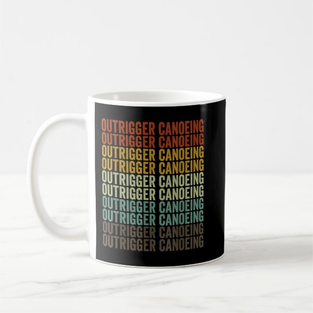 Caneca De Café Outrigger Canoing Sports Retro (Esquerda)