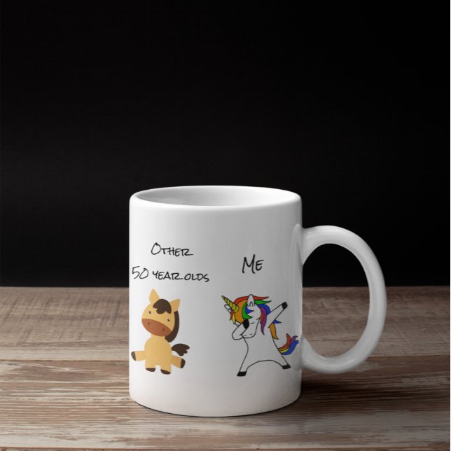 Caneca De Café Outros 50 Anos Unicórnio de Aniversário (Criador carregado)