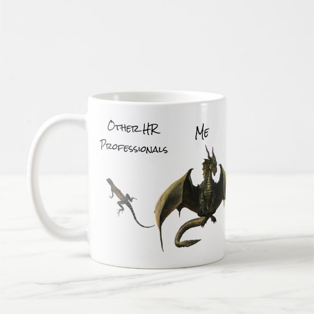 Caneca De Café Outros Profissionais de RH Me Dragão Lagarto (Esquerda)