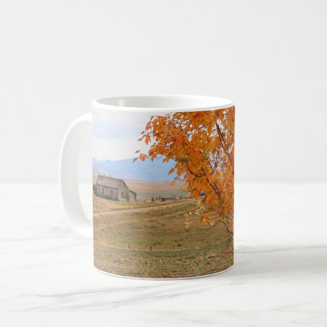 Caneca De Café Outubro Brilhante  (Frente Esquerda)