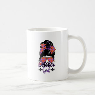 Caneca De Café Outubro Girl - Spooky Messy Bun Vibes