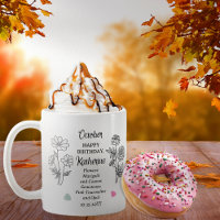 Outubro Marigold e Cosmos Birthday Keepsaoket