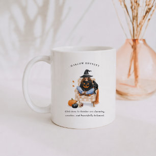 Caneca De Café Outubro Menina Nascida no Mês Monograma