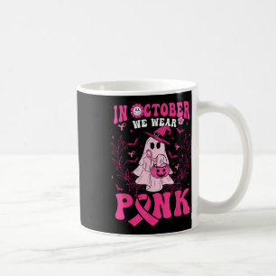 Caneca De Café Outubro Nós Vestimos Camisa Rosa Fantasma Hallowee