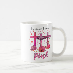 Caneca De Café Outubro Vestimos com conhecimento do Cancer da Mam