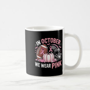Caneca De Café Outubro Vestimos o Cancer rosa de futebol