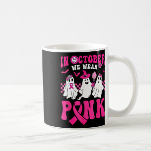 Caneca De Café Outubro Vestimos o Hall do Cancer de Mama Ghost, c