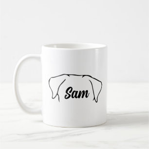 Caneca De Café Ouvidos de Cachorro Personalizados
