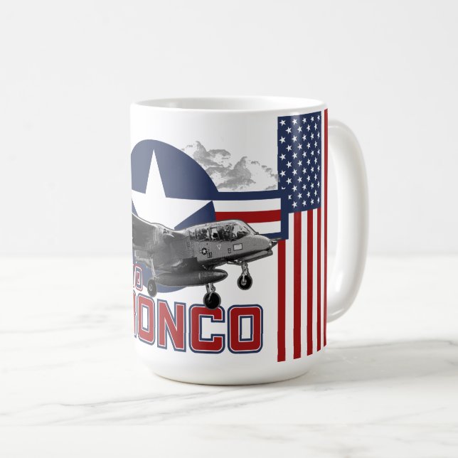 Caneca De Café OV-10 Bronco: Tactical Air Support (Frente Esquerda)