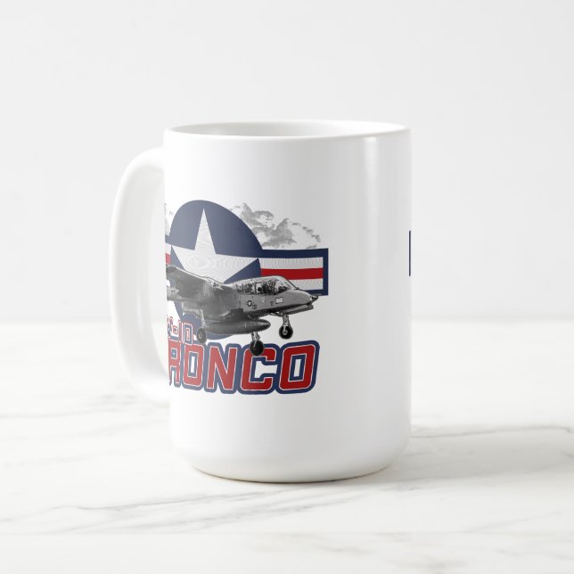 Caneca De Café OV-10 Bronco: Tactical Air Support (Frente Esquerda)