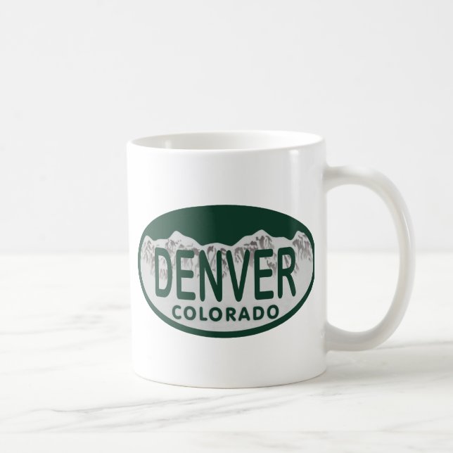 Caneca De Café Oval da licença de Denver (Direita)