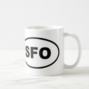 Caneca De Café Oval do SFO San Francisco