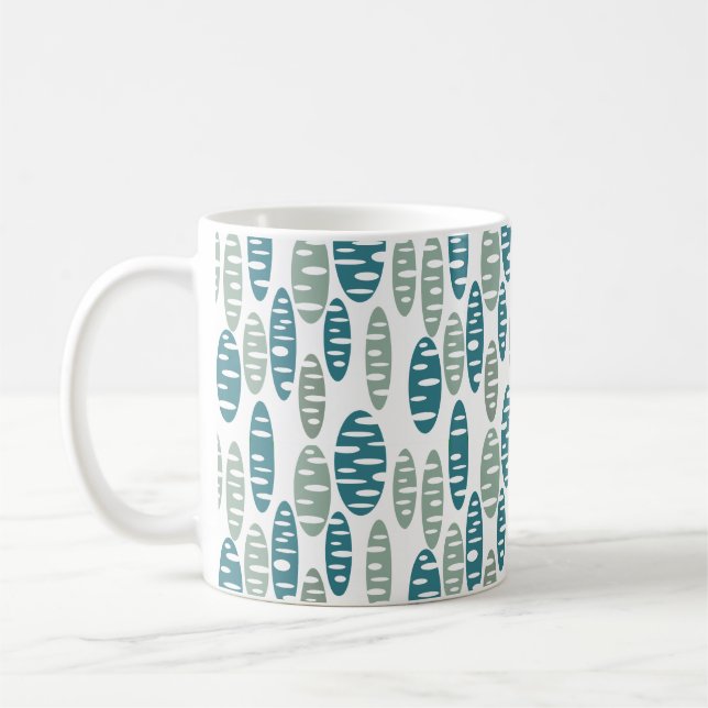 Caneca De Café Ovalas azuis (Esquerda)