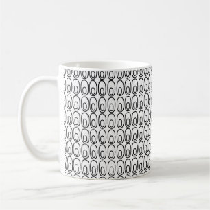 Caneca De Café Ovalas brancas repetitivas