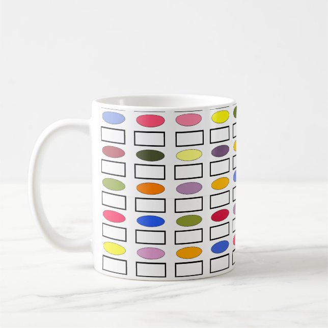 Caneca De Café Ovalas e Retângulos - Jardim Flor (Esquerda)