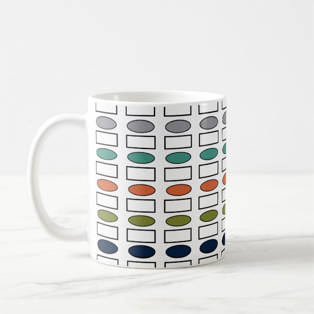 Caneca De Café Ovals and Rectangles  (Esquerda)