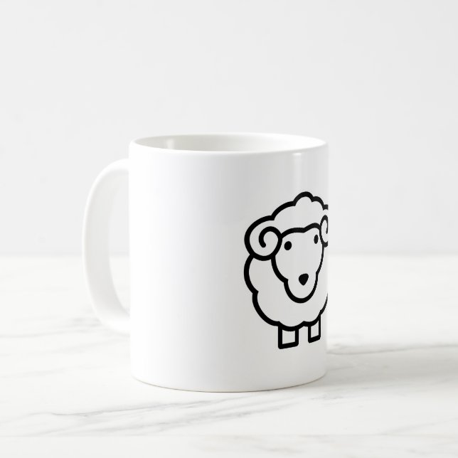 Caneca De Café Ovelha (Frente Esquerda)