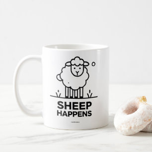 Caneca De Café OVELHA ACONTECE Gpresente de Café Clássico Engraça