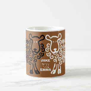 Caneca De Café Ovelha apaixonada - Jake ama Emma