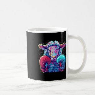 Caneca De Café Ovelha de Boxe Luvas de Boxe Kickboxing Engraçado