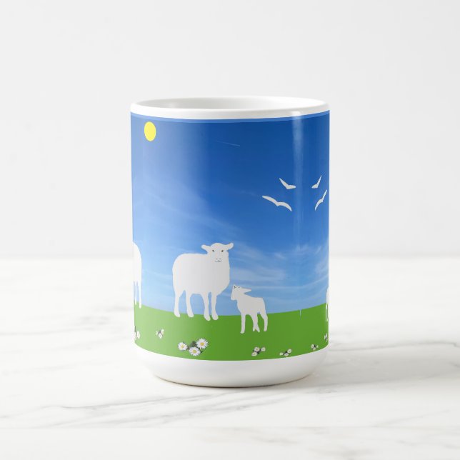 Caneca De Café Ovelha e Cordeiro   (Centro)