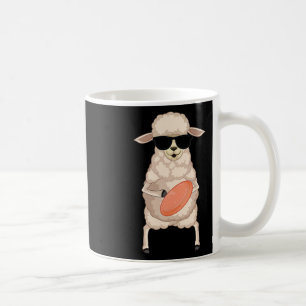 Caneca De Café Ovelha engraçada usando óculos de sol jogando golf