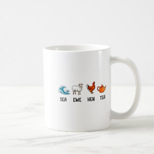 Caneca De Café Ovelha Ewe Galinha Chá Piada Engraçada Dizer Citaç