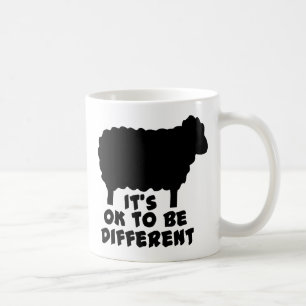 Caneca De Café Ovelha Negra - Está tudo bem ser diferente