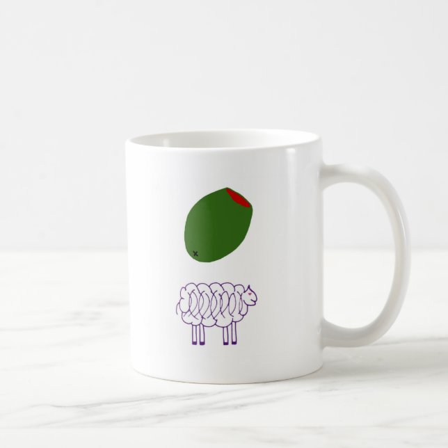 Caneca De Café Ovelha verde-oliva (Direita)