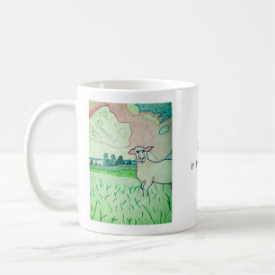 Caneca De Café Ovelhas no Pasto