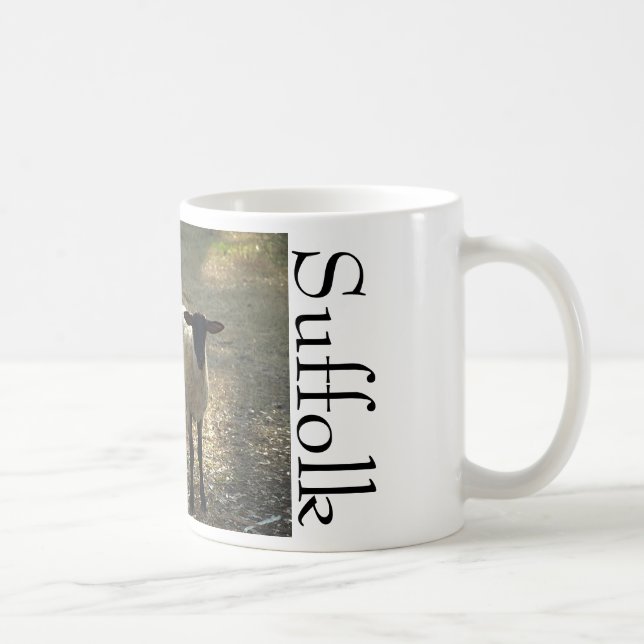 Caneca De Café Ovelhas Suffolk à Luz do Sol (Direita)