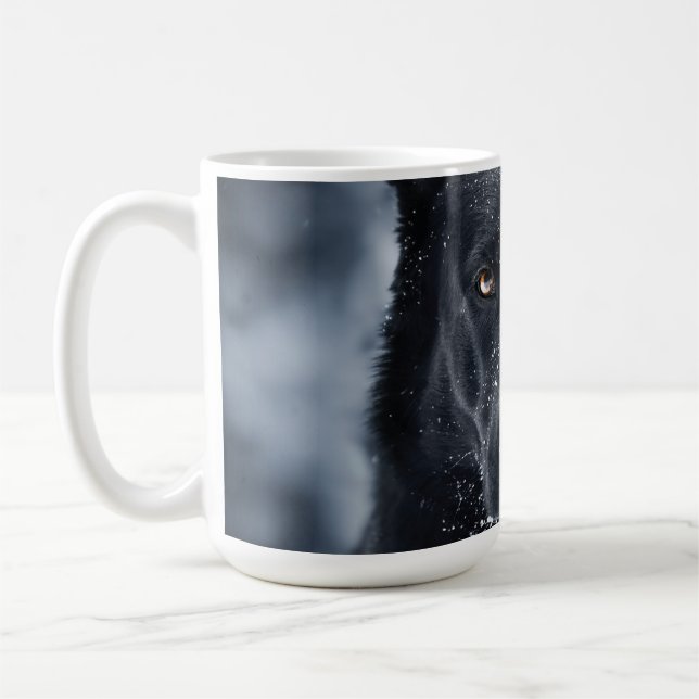 Caneca De Café Ovelheiro Alemão Preto (Esquerda)