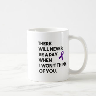 Caneca De Café Overdose Awareness Purple Ribbon Think Of You