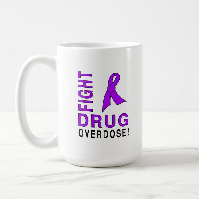 Caneca De Café Overdose de droga da luta (Esquerda)