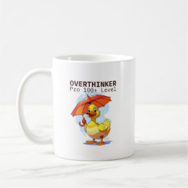 Caneca De Café Overthinker Pro Duck Mug – Funny Mental Health Hum