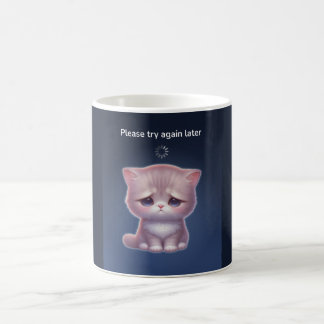 Caneca De Café Overthinking Cat Mug – Cute Anxiety Gift