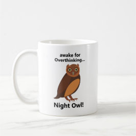 Caneca De Café Overthinking Night Owl Funny